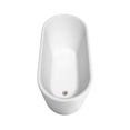 thumbnail image 5 of Ursula 59" Freestanding Bathtub in White with Floor Mounted Faucet, Drain and Overflow Trim in Brushe, 5 of 7