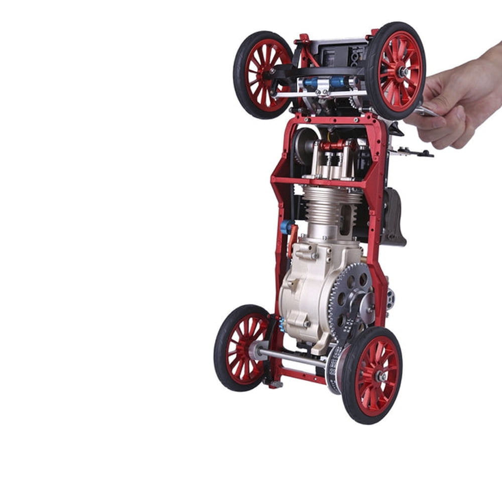 Metalkit Teching Assembly Metal Mechanical Electric Vintage Classic Car Model Kit Play Vehicles Toy