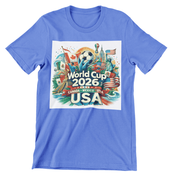 2026 Soccer Fan Graphic T-Shirt for Men & Women, USA Canada Mexico Football Inspired Tee, International Sports Shirt