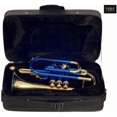 thumbnail image 4 of Musical Cornet Trumpet Bb Flat Professional Long Bell Cornet Mouthpiece Instrument For Beginner Student (Blue Brass), 4 of 5