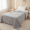 thumbnail image 4 of Qholemyo Cooling Comforter Washed Cotton Thin Quilt Lightweight Comforter Skin Friendly Washable Breathable Summer Bedding Back To School, 4 of 7