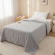 thumbnail image 5 of Edredón de verano suave y lavable – Manta transpirable para clima cálido, ropa de cama de poliéster agradable para la piel con estampado de hojas, lavable a máquina., 5 of 6