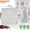 thumbnail image 3 of 4Pack Organic Reusable Cold Coffee Brew Filters Bag,12 Inch Wine Brewing Filters Eco-Friendly Mesh Cotton Toddy Filter, 3 of 9