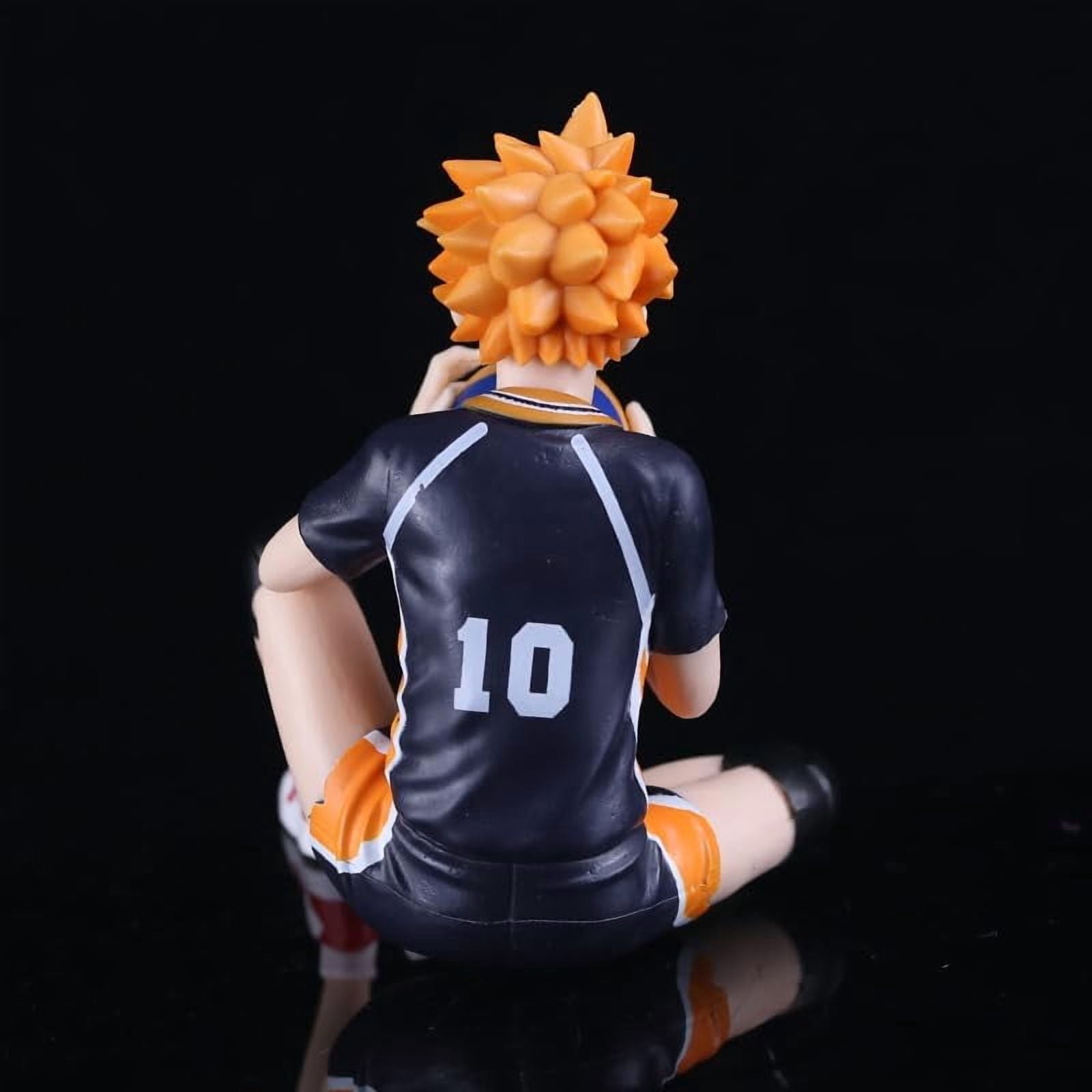 Newly Hinata Shoyo Figure Kageyama Tobio Figure Sitting Anime Figures 18cm/7.1inch Handmade PVC Game Character Model Decoration Craft Gift (a)