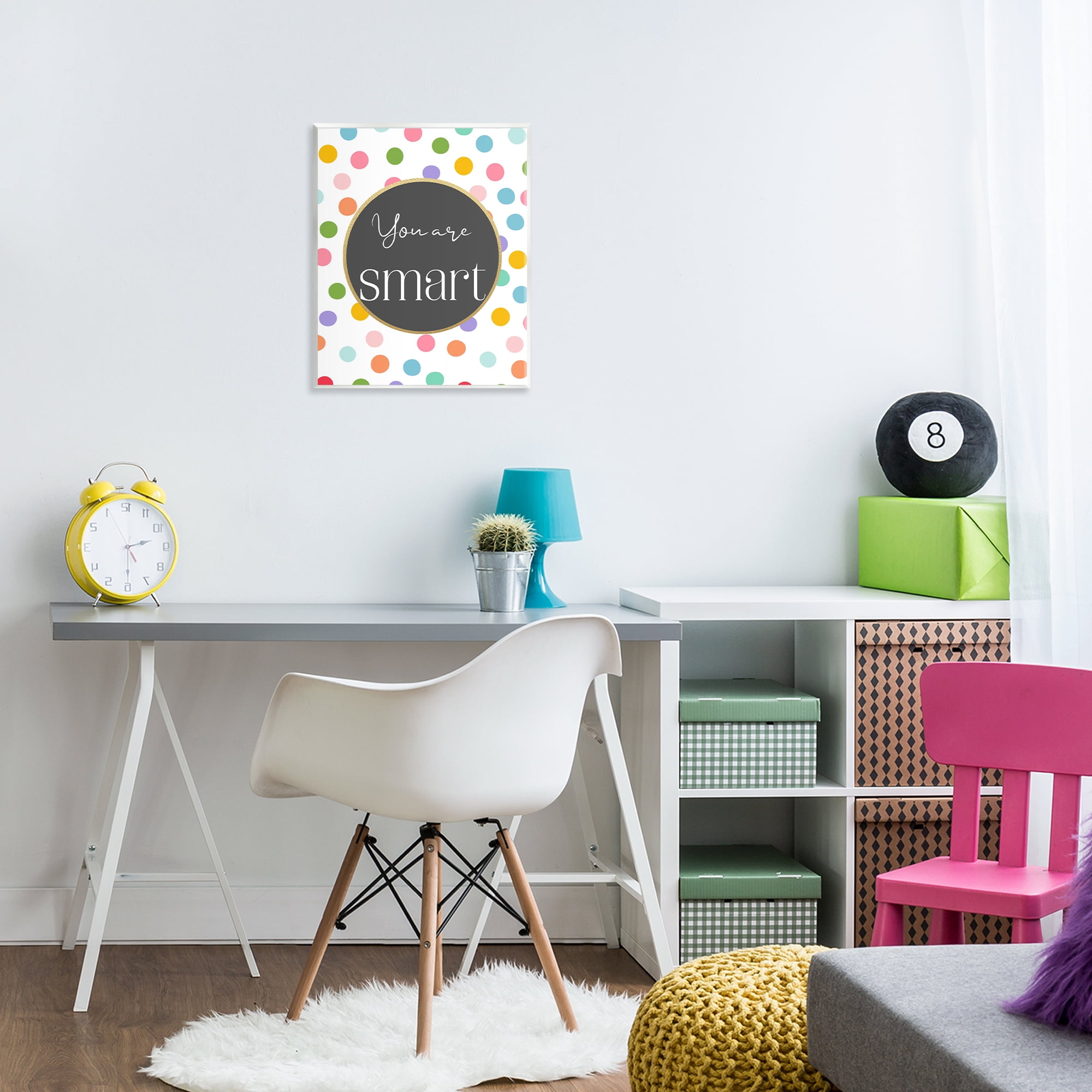 Stupell Industries You Are Smart Polka Dots Wall Plaque Art, design by Christine Simpson Art