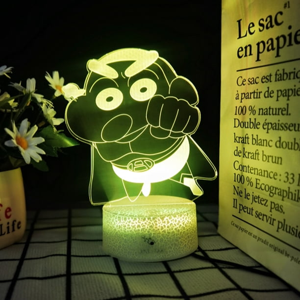 Crayones LED 3D que cambian de color con luz nocturna Shins Chans Kids