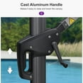 thumbnail image 4 of PURPLE LEAF 8' X 8' Patio Umbrella with Wheeled Base for Pool 7' High Offset Outdoor Cantilever Umbrella Swimming Pool Umbrella with 360°Rotation for Poolside Apple Green, 4 of 8