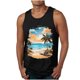 thumbnail image 1 of Tanques para Hombre para el Verano Solto Chaleco Impresión Deportivo Cuello Redondo, Casual, 1 of 4