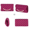 thumbnail image 6 of LinYooLi Women Mini Woven Pattern Envelope Flap Handbag Evening Clutch Cross Body Shoulder Bag, 6 of 7