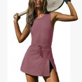 thumbnail image 1 of Lymayter Robe Décontractée pour Femmes Robe d'Été Couleur Unie Robes Ventilées Confortables Sans Manches, 1 of 8