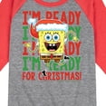 thumbnail image 3 of SpongeBob SquarePants - I'm Ready For Christmas - Toddler And Youth Raglan Graphic T-Shirt, 3 of 7