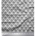 thumbnail image 1 of Soimoi Cotton Voile Fabric Ogee Damask Printed Fabric 1 Yard 56 Inch Wide, 1 of 5