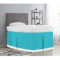 thumbnail image 1 of Dorm Room Bed Skirt - College Dual Tone Dorm Bed Skirt - Two Tone Dorm Bedskirts - College Long Dorm Room Bed Skirt - Brushed Microfiber Two Tone Bedskirts - Twin-XL - 42" Drop, Turquoise Blue, 1 of 2