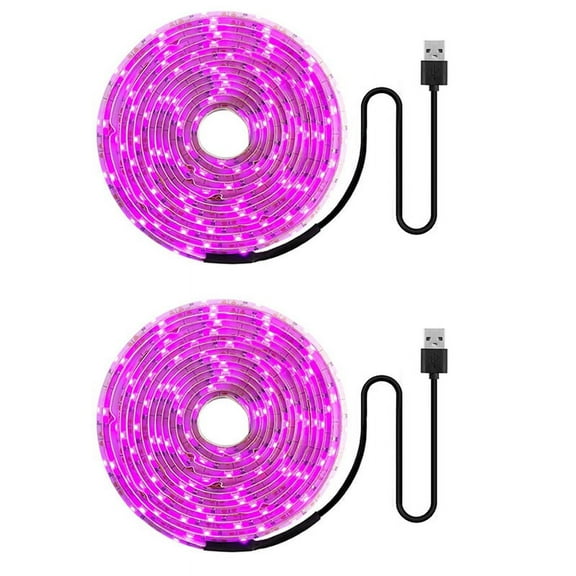 2X LED Grow Light Full Spectrum 5V USB Grow Light Strip 2835 LED Phyto for Plants Greenhouse Growing 100cm