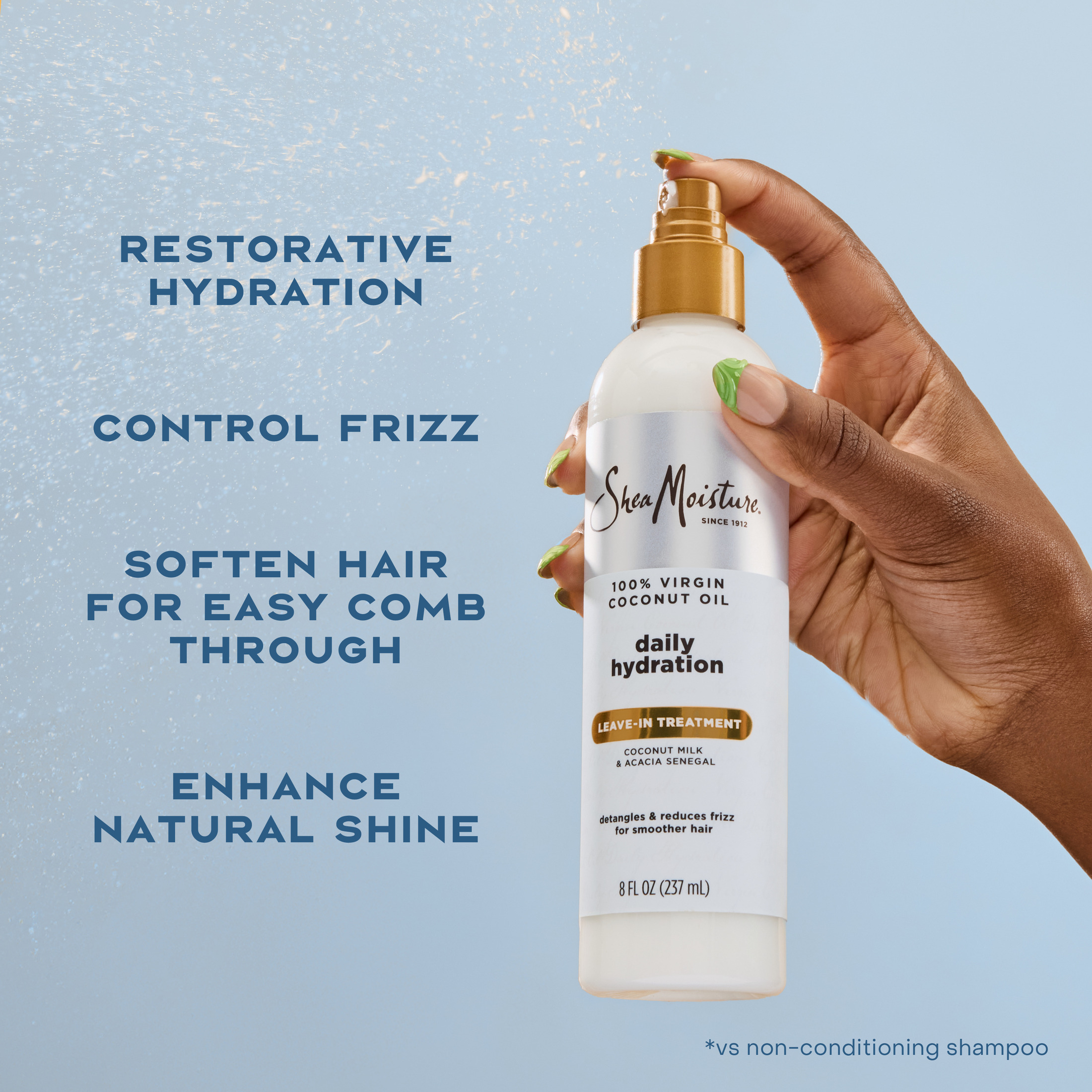 SheaMoisture Coconut Oil Leave-In Conditioner, 8 fl oz photo 5