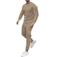 thumbnail image 2 of Dxzfnsa Tracksuit for Men 2 pieces Mens Fashion Casual Solid Color Sports Sets Long Sleeve Round Neck Pullovers Loose Athletic Drawstring Pants with Pockets, 2 of 6