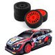 thumbnail image 2 of RS 1/10 RC Racing Car Tire Rally On Road Tyre Plastic Wheel for Tamiya TT01 TT02 XV01 TA06 PTG2 HPI KYOSHO WR8 HSP Upgrades Part, 2 of 5
