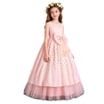 thumbnail image 2 of Girls Princess Dress Sequin Tulle Flower Pageant Birthday Party Wedding Bridesmaid Girl Dresses for 9-15 Years Pink 11-12Years, 2 of 7