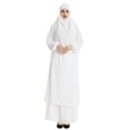 thumbnail image 4 of Hauts à Manches Longues pour Femmes Robe Abaya Modeste à Capuche Chauve-Souris Couleur Unie 2 Couleurs, 4 of 9