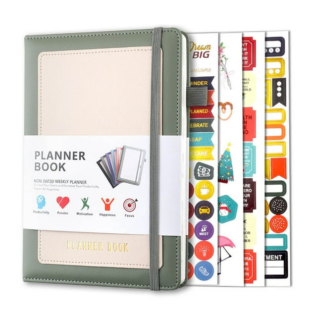 Boovnll Notebook, Planner Weekly Planner Monthly Planner, Undated Budget and Ledger, Financial Planning Log, Goal Recording Notebook, Planner for Home Office A5 Size, School Supplies