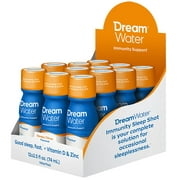 Dream Water  Immunity Support Sleep Aid Drink Supplement; Melatonin 5mg, GABA, 2.5 oz liquid sleep shots, Sleepy Citrus, 12-Count