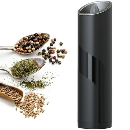

Electric Pepper Grinder Gravity Automatic Pepper Mill Grinder with LED Indicator Light Battery Powered Adjustable Coarseness Salt and Pepper Shaker for Home Kitchen Camping