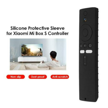 Silicone Remote Control Case For Xiaomi Mi Box S/4K/Tv Stick Cover (Black)