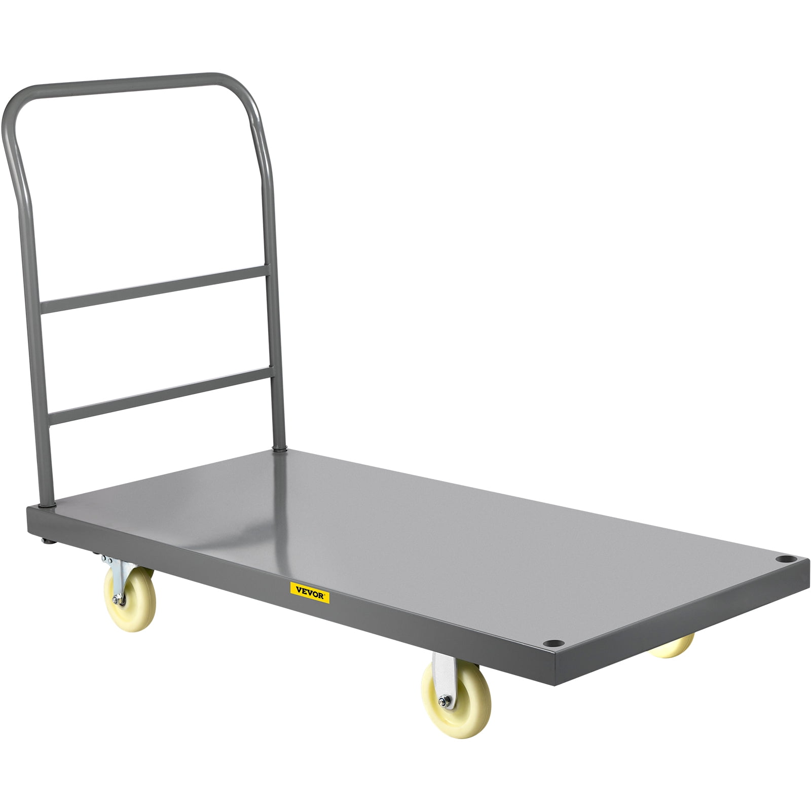Heavy Duty Steel Flat Bed Cart - Polyurethane Wheels - Capacity: 2,000 lbs  - Deck LxW:: 60 x 30