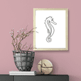 thumbnail image 4 of Designs ByLITA Seahorse Outlined version, 8 x 10 Wooden Wall Print Animals (Framed) | Family Presents | Bedroom | Stylish Kindergarten Decor, 4 of 4