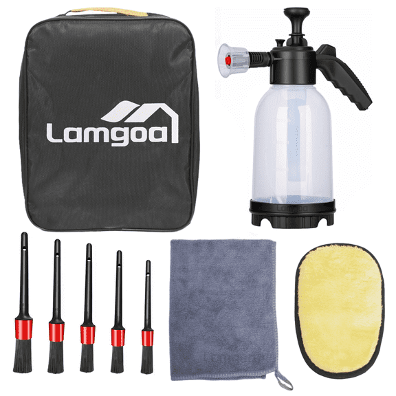 STORGENER Foam Sprayer, Foam Pump Sprayer for Car Cleaning Kit, Foaming Spray Bottle with Trigger Lock, Adjustable Nozzle, Level Indicators
