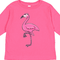 thumbnail image 4 of Inktastic Ladylike Flamingo Boys or Girls Long Sleeve Toddler T-Shirt, 4 of 5