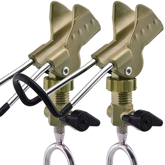 BESTSKY Set of 2 Rod Holders for Bank Fishing,Bank Fishing Rod Rack Stand,Fishing Pole Holder for Beach,360 Degree Adjustable,Catfishing Equipment
