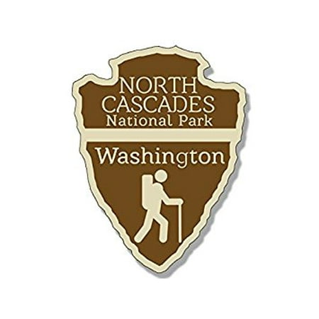 Arrowhead Shaped NORTH CASCADES National Park Sticker Decal (rv hike washington wa) 3 x 4 (Best Place To Camp In North Cascades National Park)