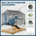 thumbnail image 5 of Huisuilinss Large Hamster Cage,3-Tier Hamster Habitat,Portable Hamster House With 7" Deep Glass Bottom,Hamster Tank Rat Cage,Small Animal Cage With Running Wheel,Water Bottle,Food Bowl,Ramps, 5 of 7