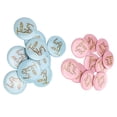 thumbnail image 3 of 3packs Gender Reveal Button Pin Metal Material Blue Pink English Pattern Attractive Decorative Party Gender Reveal Badge, 3 of 22