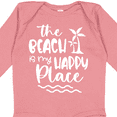 thumbnail image 4 of Inktastic Spring Break the Beach is My Happy Place Boys or Girls Long Sleeve Baby Bodysuit, 4 of 5