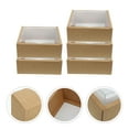 thumbnail image 4 of Cajas de regalo con ventana transparente, contenedores de embalaje para cupcakes, Cajas de Regalo para fiestas, 5 uds., 4 of 7