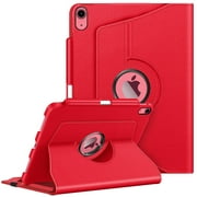 Fintie Case for iPad (A16) 11th Generation 11 Inch (2025), iPad 10th Generation 10.9 Inch (2022), 360 Degree Rotating Protective Stand Cover with Pencil Holder, Red