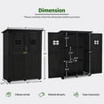 thumbnail image 3 of MCombo Wood Large Outdoor Storage Tool Shed (46.9" x 22.4" x 66") 1911 (Black), 3 of 7