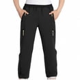 thumbnail image 5 of ATOGUTA Kids Ski Pants Warm Fleece Windproof Water Proof Outdoor Hiking Ski Pants Size 6-17, Black, 5 of 6