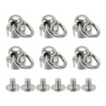 thumbnail image 1 of Unique Bargains 8x8mm Pull Ring Rivets Studs Brass Electroplating Silver Tone 6 Pack, 1 of 5
