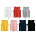 thumbnail image 3 of Hotiary Toddler Kids Summer Sleeveless Top Solid Color and Crew Neck Tank Soft Performance Gym Shirts for Boys and Girls 1-9 Years Old, 3 of 4