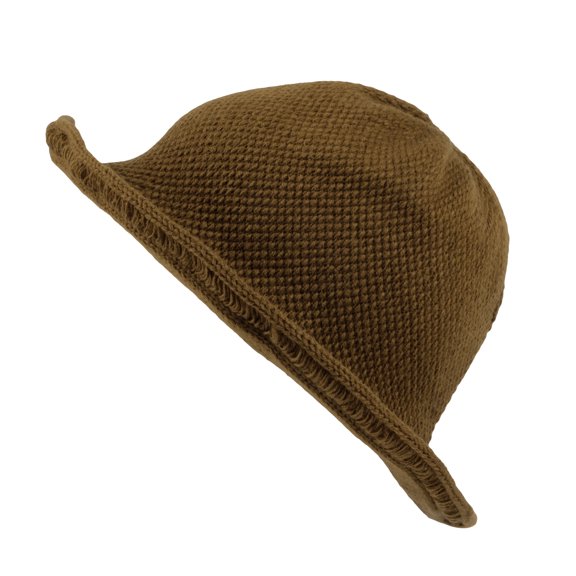 WITHMOONS Winter Wool Short Brim Womens Bowler Bucket Hat SLB1238 (Yellowgreen)