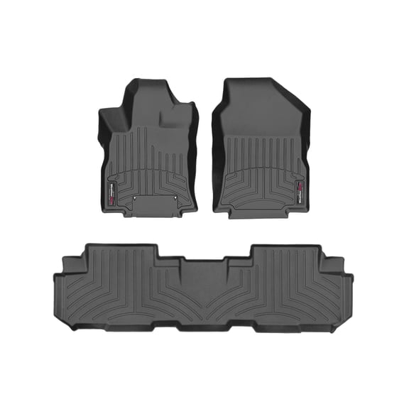 WeatherTech Custom Fit FloorLiners compatible with 2019-2026 Subaru Ascent - 1st & 2nd Row, Black