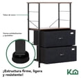 thumbnail image 4 of Cómoda Cajonera con 2 Cajones de Tela Estructura de Acero 84x30x55 cm negro 85, 4 of 8