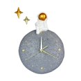 thumbnail image 2 of Reloj de pared creativo DIY astronauti Reloj de pared de resina con ornamento de estrella para sala de dormitorio cocina decoración para hogar blanco BLESIY Reloj de pared astronauta, 2 of 8