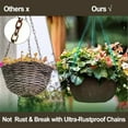 thumbnail image 3 of RichLink 3 Pack Hanging Flowerpot for Outdoor Plants Hanging Baskets with Rustproof Chain,12in, 3 of 9