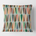 thumbnail image 2 of Designart Retro Abstract Drops IX' Mid-Century Modern Throw Pillow - 18x18, 2 of 2