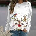 thumbnail image 2 of Staron Chandails de Noël pour Femmes, Chandail à Col Rond, Renne Drôle, Chandail Graphique de Noël, Hauts de Noël, Blouse Décontractée, Chandails Mode, Cadeaux pour Amies Femmes, 2 of 4