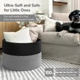 thumbnail image 3 of Ahot XXXLarge Cotton Rope Basket Woven Baby Laundry Baskets Blanket Baskets Toy Basket with Handle Comforter Cushions Storage Bin Thread Laundry Hamper - 21.7" x 21.7" x 13.8", 3 of 7